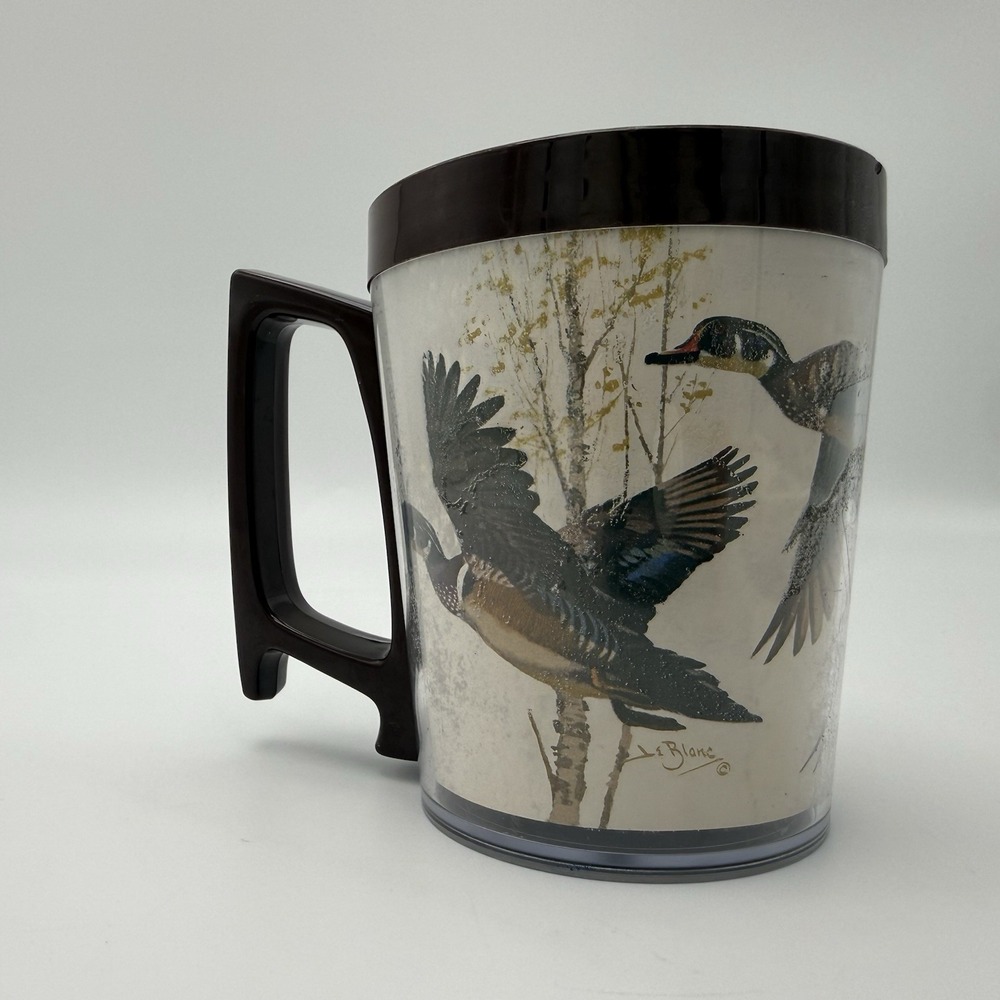 Vintage Flambeau Duck Double Wall Mug Retro MCM Cozy Cabin 1970s Coffee Tea